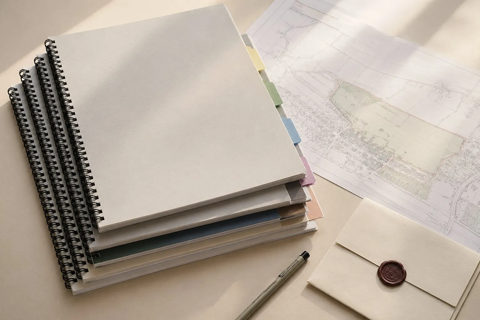A stack of finished, written Site Intelligence reports
