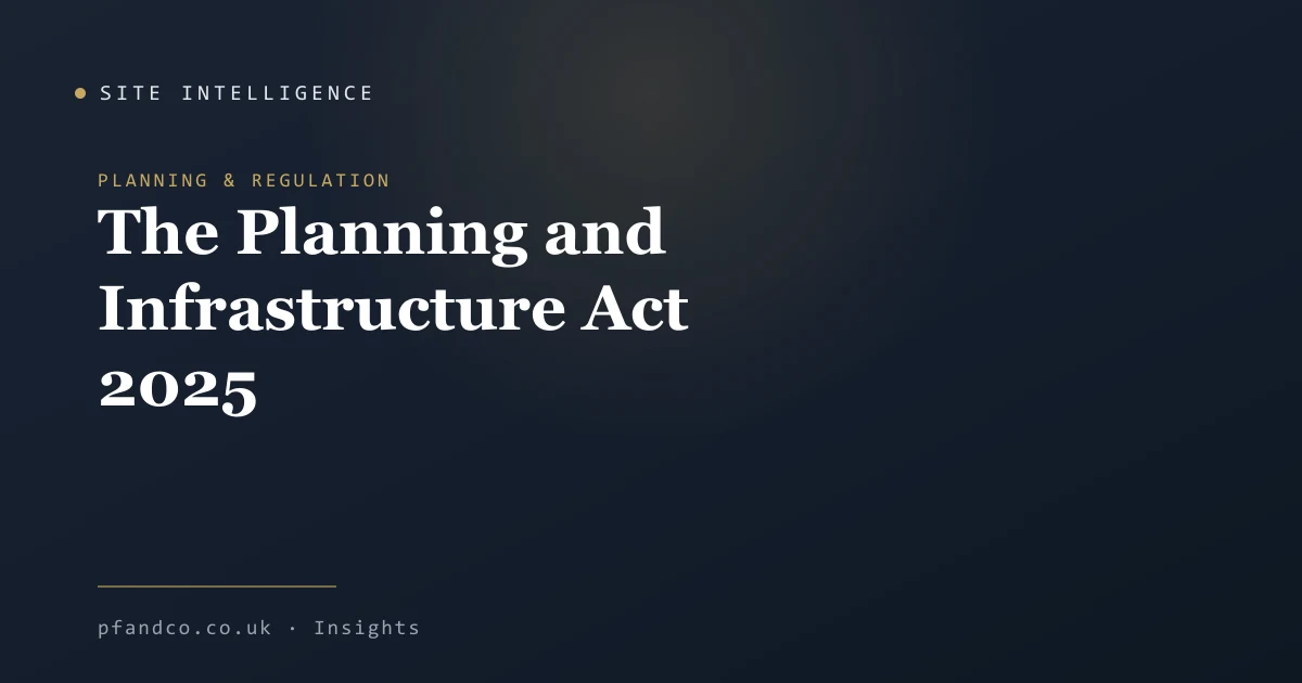 The Planning and Infrastructure Act 2025: What It Means for Your Next Scheme
